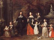 Gonzales Coques A Family Group oil painting